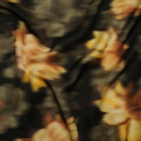 Polyester Crepe-Back Satin – Yellow, Tan and Olive Green Blurred Florals – Mood Exclusive Blurring Blossoms Print Polyester Crepe-Back Satin – Yellow, Tan and Olive Green Blurred Florals – Mood Exclusive Blurring Blossoms Print