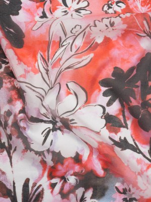 Viscose and Polyester Crepe Organza – Scarlet Red and Black Dreamy Florals – Mood Exclusive Dream Weaver Print Viscose and Polyester Crepe Organza – Scarlet Red and Black Dreamy Florals – Mood Exclusive Dream Weaver Print
