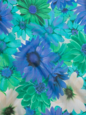 Viscose and Polyester Crepe Organza – Turquoise, Blue and Green Floral – Mood Exclusive Ultraviolets Print Viscose and Polyester Crepe Organza – Turquoise, Blue and Green Floral – Mood Exclusive Ultraviolets Print