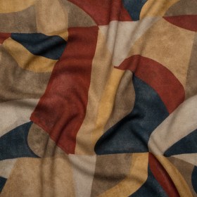 Viscose Crepe – Beige, Red and Blue Abstract Shapes – Mood Exclusive Drifting Intentions Print Viscose Crepe – Beige, Red and Blue Abstract Shapes – Mood Exclusive Drifting Intentions Print