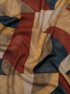 Viscose Crepe – Beige, Red and Blue Abstract Shapes – Mood Exclusive Drifting Intentions Print Viscose Crepe – Beige, Red and Blue Abstract Shapes – Mood Exclusive Drifting Intentions Print