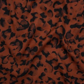 Viscose Crepe – Russet Brown and Black Abstract Spots – Mood Exclusive Smoldering Shadows Print Viscose Crepe – Russet Brown and Black Abstract Spots – Mood Exclusive Smoldering Shadows Print