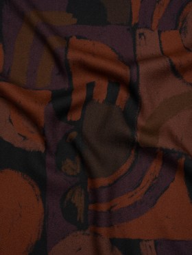 Viscose Crepe – Burgundy, Aubergine and Black Painted Shapes – Mood Exclusive Painted Play Print Viscose Crepe – Burgundy, Aubergine and Black Painted Shapes – Mood Exclusive Painted Play Print