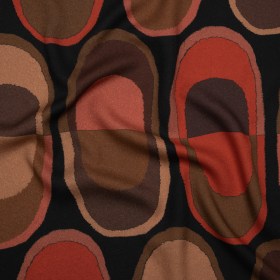 Viscose Crepe – Red, Brown and Dark Rose Lozenges – Mood Exclusive Sweet Suckers Print Viscose Crepe – Red, Brown and Dark Rose Lozenges – Mood Exclusive Sweet Suckers Print