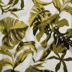 Rayon Challis – Green and White Tropical Leaves – Mood Exclusive Paradise Rhapsody Print Rayon Challis – Green and White Tropical Leaves – Mood Exclusive Paradise Rhapsody Print