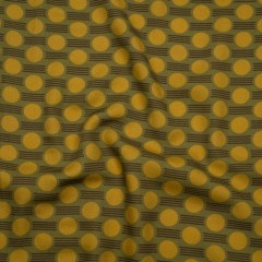 Viscose Crepe – Avocado, Olive Green and Golden Yellow Dots and Dashes – Mood Exclusive Morse Mosaic Print Viscose Crepe – Avocado, Olive Green and Golden Yellow Dots and Dashes – Mood Exclusive Morse Mosaic Print