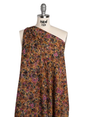 Cotton Crepe – Brown, Purple and Yellow Little Flowers – Mood Exclusive Crocus Confetti Print Cotton Crepe – Brown, Purple and Yellow Little Flowers – Mood Exclusive Crocus Confetti Print