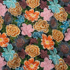 Cotton Crepe – Orange, Pink and Blue Textured Flowers – Mood Exclusive Curiouser and Curiouser Print Cotton Crepe – Orange, Pink and Blue Textured Flowers – Mood Exclusive Curiouser and Curiouser Print
