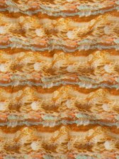 Cotton Crepe – Burnt Orange and Aqua Abstract Jellyfish Stripes – Mood Exclusive Tentacle Trails Print Cotton Crepe – Burnt Orange and Aqua Abstract Jellyfish Stripes – Mood Exclusive Tentacle Trails Print