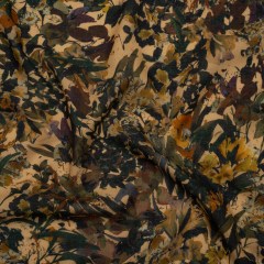 Cotton Crepe – Dark Green, Pale Golden Yellow and Red Brown Floral – Mood Exclusive Golden Grove Print Cotton Crepe – Dark Green, Pale Golden Yellow and Red Brown Floral – Mood Exclusive Golden Grove Print
