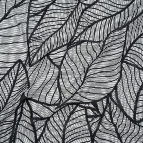 Cotton Crepe – Black and White Embroidered Net Leaves – Mood Exclusive Terrestrial Tesserae Print Cotton Crepe – Black and White Embroidered Net Leaves – Mood Exclusive Terrestrial Tesserae Print