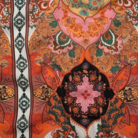 Slubbed Gauzy Cotton Woven Panel – Pink, Orange and Teal Paisley – Mood Exclusive La Vie Boheme Print Slubbed Gauzy Cotton Woven Panel – Pink, Orange and Teal Paisley – Mood Exclusive La Vie Boheme Print