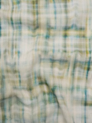 Slubbed Gauzy Cotton Woven – Cream, Turquoise and Olive Green Tie Dye – Mood Exclusive Sunlit Swale Print Slubbed Gauzy Cotton Woven – Cream, Turquoise and Olive Green Tie Dye – Mood Exclusive Sunlit Swale Print
