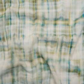 Slubbed Gauzy Cotton Woven – Cream, Turquoise and Olive Green Tie Dye – Mood Exclusive Sunlit Swale Print Slubbed Gauzy Cotton Woven – Cream, Turquoise and Olive Green Tie Dye – Mood Exclusive Sunlit Swale Print