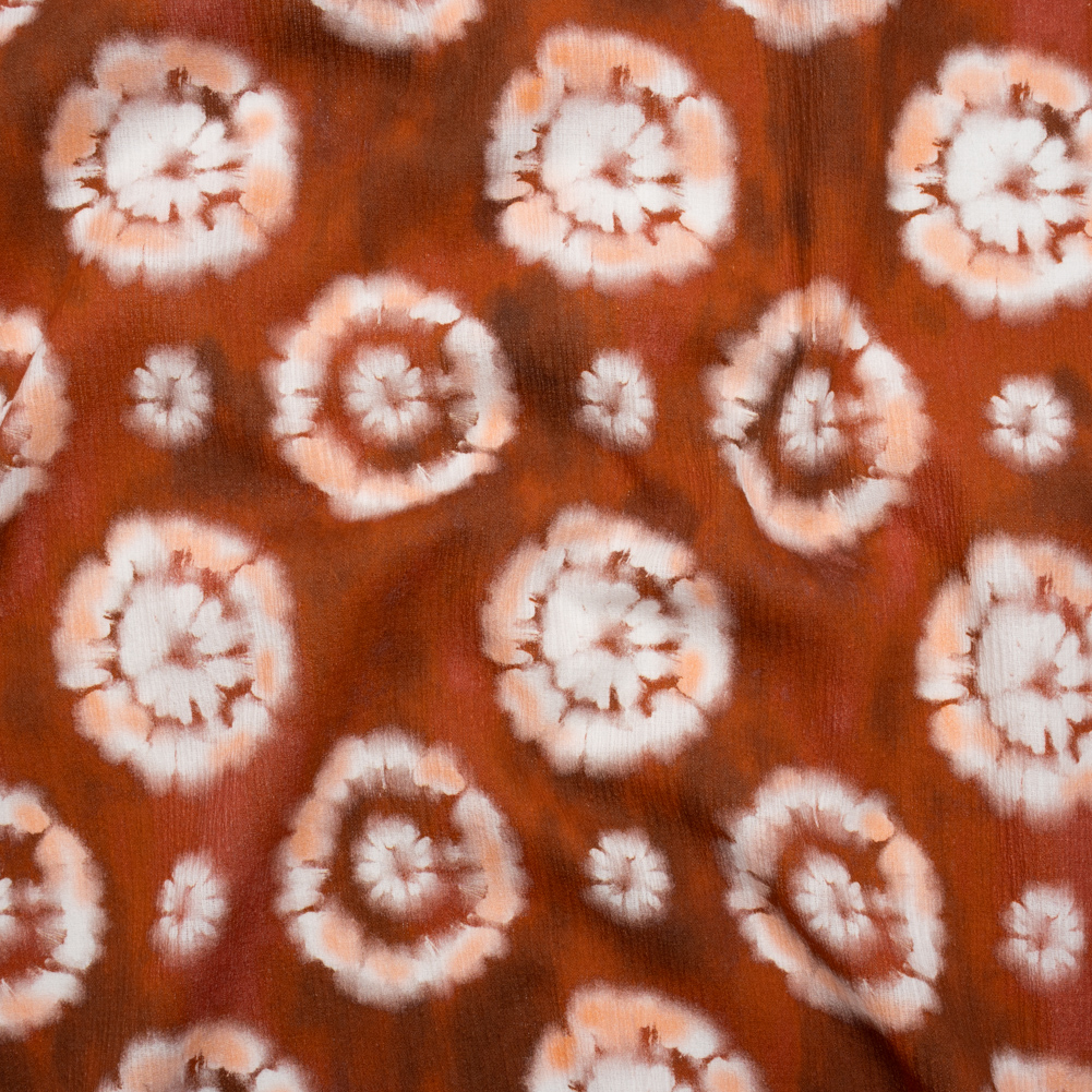 Slubbed Gauzy Cotton Woven – Red, Peach and White Tie Dye Flowers – Mood Exclusive Dandelion Daydream Print Slubbed Gauzy Cotton Woven – Red, Peach and White Tie Dye Flowers – Mood Exclusive Dandelion Daydream Print