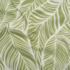 Slubbed Gauzy Cotton Woven – Green and White Leaves – Mood Exclusive Spring Sonnet Print Slubbed Gauzy Cotton Woven – Green and White Leaves – Mood Exclusive Spring Sonnet Print