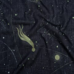 Crinkled Cotton Gauzy Woven – Navy Blue and Lime Green Celestial and Geometrics – Mood Exclusive Cosmic Cartography Print Crinkled Cotton Gauzy Woven – Navy Blue and Lime Green Celestial and Geometrics – Mood Exclusive Cosmic Cartography Print
