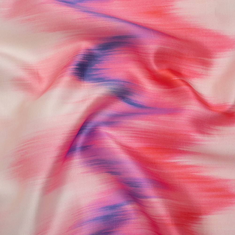 Polyester Mikado – Pink, Purple and Peach Ikat Zig Zag Stripes – Mood Exclusive High Horizons Print Polyester Mikado – Pink, Purple and Peach Ikat Zig Zag Stripes – Mood Exclusive High Horizons Print