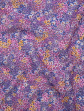 Cotton Voile – Purple, Pink and Yellow Floral Field – Mood Exclusive Wildflower Whispers Print Cotton Voile – Purple, Pink and Yellow Floral Field – Mood Exclusive Wildflower Whispers Print