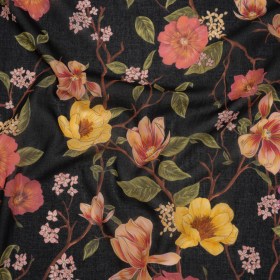 Cotton Voile – Pink, Fuchsia Purple and Black Flowering Branches – Mood Exclusive Eve’s Euphoria Print Cotton Voile – Pink, Fuchsia Purple and Black Flowering Branches – Mood Exclusive Eve’s Euphoria Print