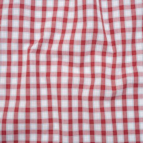 Cotton Shirting – Red, Baby Blue and White Plaid – Deadstock Cotton Shirting – Red, Baby Blue and White Plaid – Deadstock