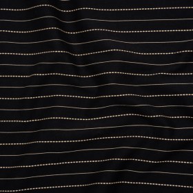 Stretch Cotton Blend Twill – Black and Beige Textured Stripes – Deadstock Stretch Cotton Blend Twill – Black and Beige Textured Stripes – Deadstock