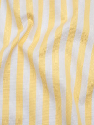 Cotton Oxford Shirting – Sunny Yellow and White Stripes – Designer Deadstock Cotton Oxford Shirting – Sunny Yellow and White Stripes – Designer Deadstock
