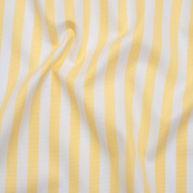 Cotton Oxford Shirting – Sunny Yellow and White Stripes – Designer Deadstock Cotton Oxford Shirting – Sunny Yellow and White Stripes – Designer Deadstock