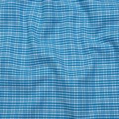 Cotton Oxford Shirting – Bright Blue and White Plaid – Designer Deadstock Cotton Oxford Shirting – Bright Blue and White Plaid – Designer Deadstock