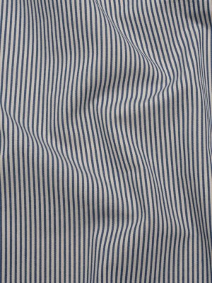 Cotton Woven – Off White and Blue Candy Stripes – Deadstock Cotton Woven – Off White and Blue Candy Stripes – Deadstock