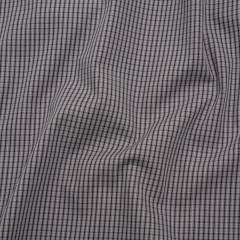 Cotton Twill – Gray, Black and White Striped Checks – Deadstock Cotton Twill – Gray, Black and White Striped Checks – Deadstock
