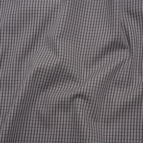 Cotton Twill – Gray, Black and White Striped Checks – Deadstock Cotton Twill – Gray, Black and White Striped Checks – Deadstock
