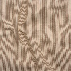 Cotton Top-Weight Woven – Cream and Tan Candy Stripes – Deadstock Cotton Top-Weight Woven – Cream and Tan Candy Stripes – Deadstock
