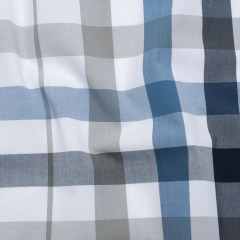 Cotton Shirting – Navy, Blue and Gray Big Plaid – Deadstock Cotton Shirting – Navy, Blue and Gray Big Plaid – Deadstock