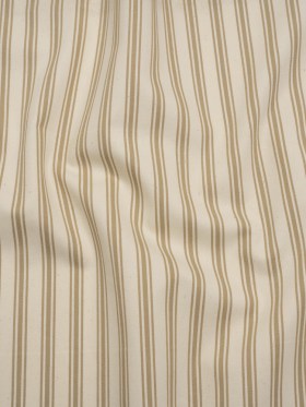Cotton Twill – Beige and Ivory Ticking Stripes – Deadstock Cotton Twill – Beige and Ivory Ticking Stripes – Deadstock