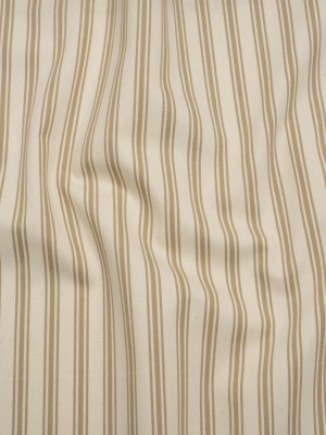 Cotton Twill – Beige and Ivory Ticking Stripes – Deadstock Cotton Twill – Beige and Ivory Ticking Stripes – Deadstock