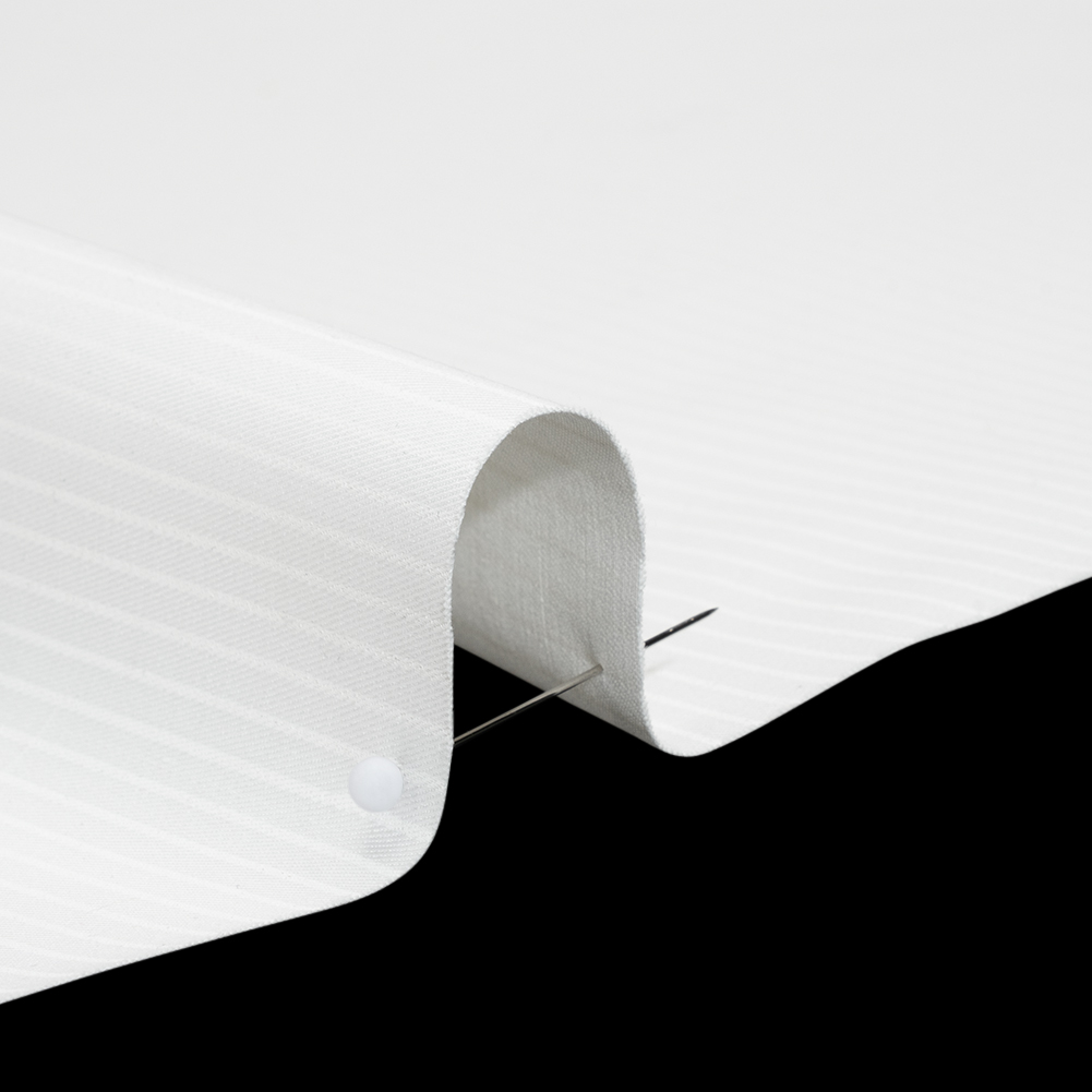 Cotton Twill – White on White Stripes – Deadstock Cotton Twill – White on White Stripes – Deadstock