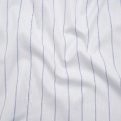 Cotton Birdseye Pique – White and Dark Blue Stripes – Deadstock Cotton Birdseye Pique – White and Dark Blue Stripes – Deadstock