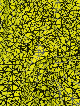 Printed Reflective Fabric – Fluorescent Yellow with Black Web Printed Reflective Fabric – Fluorescent Yellow with Black Web