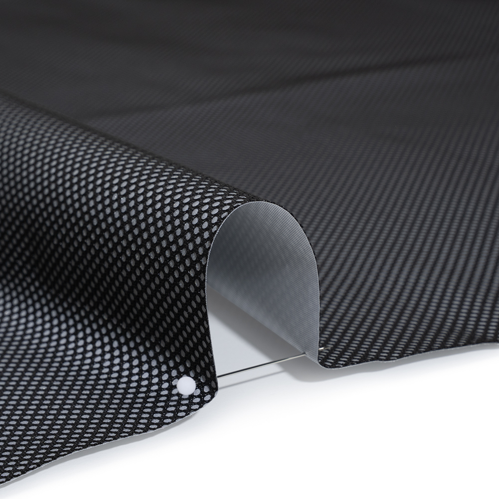 Bonded Mesh and Reflective Fabric - Silver Gray and Black