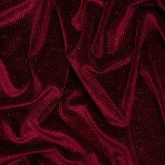 Glitter Stretch Polyester Velour – Burgundy – Designer Deadstock Glitter Stretch Polyester Velour – Burgundy – Designer Deadstock