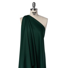 Stretch Polyester Crepe Scuba Knit – Pine Green – Designer Deadstock Stretch Polyester Crepe Scuba Knit – Pine Green – Designer Deadstock
