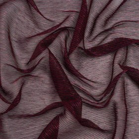 Metallic Plisse Mesh – Plum and Black – Designer Deadstock Metallic Plisse Mesh – Plum and Black – Designer Deadstock