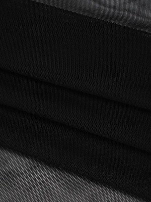Stretch Polyester Mesh – Black – Designer Deadstock Stretch Polyester Mesh – Black – Designer Deadstock