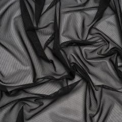 Stretch Polyester Mesh – Black – Designer Deadstock Stretch Polyester Mesh – Black – Designer Deadstock