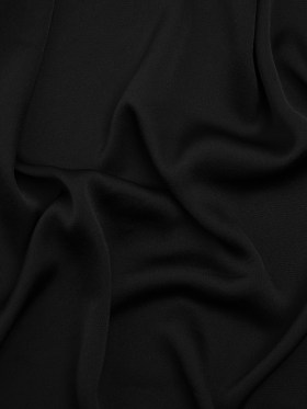 Hammered Polyester Satin – Black – Designer Deadstock Hammered Polyester Satin – Black – Designer Deadstock