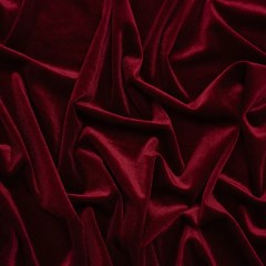 Stretch Polyester Velour – Wine Red – Designer Deadstock Stretch Polyester Velour – Wine Red – Designer Deadstock