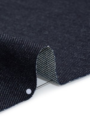 Lightweight Rigid Cotton Denim Twill – Dark Indigo – Deadstock Lightweight Rigid Cotton Denim Twill – Dark Indigo – Deadstock