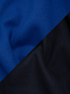 Wool and Cashmere Double Cloth Coating by Alexander McQueen – Blue and Black – Designer Deadstock Wool and Cashmere Double Cloth Coating by Alexander McQueen – Blue and Black – Designer Deadstock