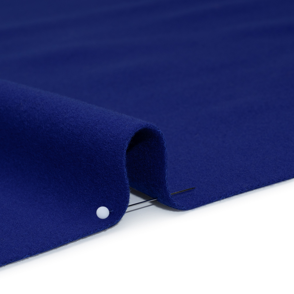 Wool and Cashmere Coating by Alexander McQueen – Cobalt Blue – Designer Deadstock Wool and Cashmere Coating by Alexander McQueen – Cobalt Blue – Designer Deadstock